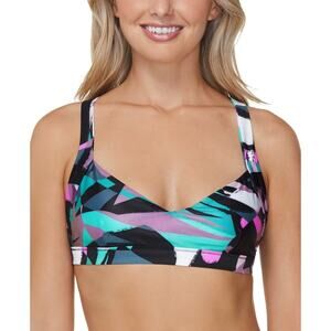 Raisins Bikini Top Juniors Small  Swimsuit Black Pink Beach $42 NEW